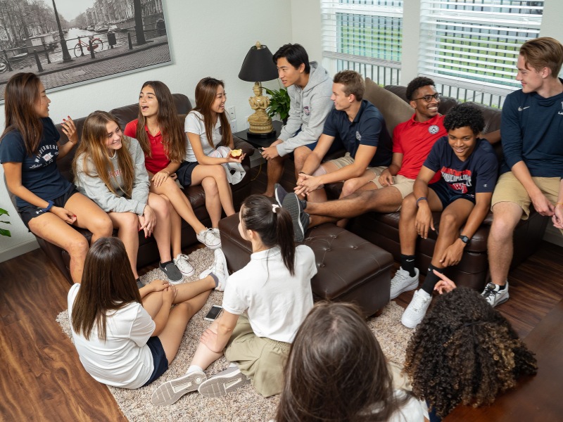 Dorms are converted townhomes providing students with the comfort and feel of a real home